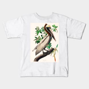 Brown Pelican from Birds of America (1827) Kids T-Shirt